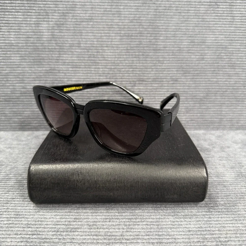 Moscot Sun Victoria Sunglasses Black Cat Eye Frames 55-16-145 NYC Est 1915 Y2K